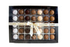 Geschenkbox mit 35 assortierten Alpentruffes und Schleife